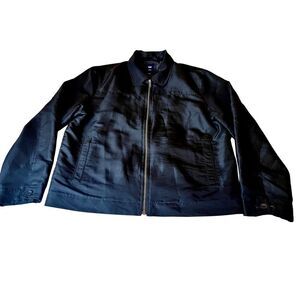 Gap Vintage Jacket Mens Lrg Black Zip Front  Pockets Y2K Vintage Classic